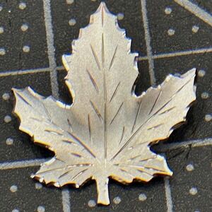 Stokes Vintage Sterling Silver Maple Leaf Brooch Pin Canada Hallmarked with Box